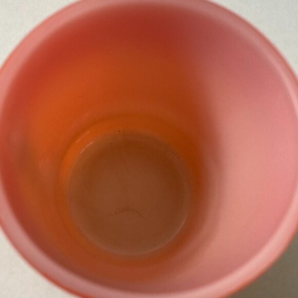 Vintage Anchor Hocking Fire King Ware Red Orange Coffee Mug - Picture 5 of 14